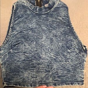 Crop denim top